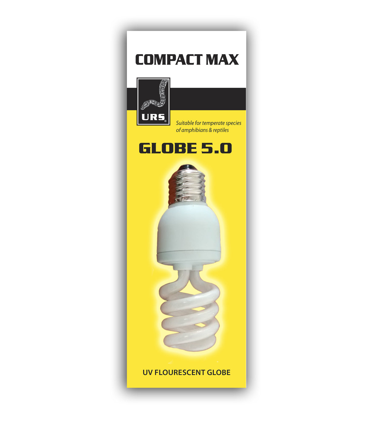 URS Compact Max UV Fluorescent Reptile Globe - 5.0 UV (Lizard & Turtles Bulb)